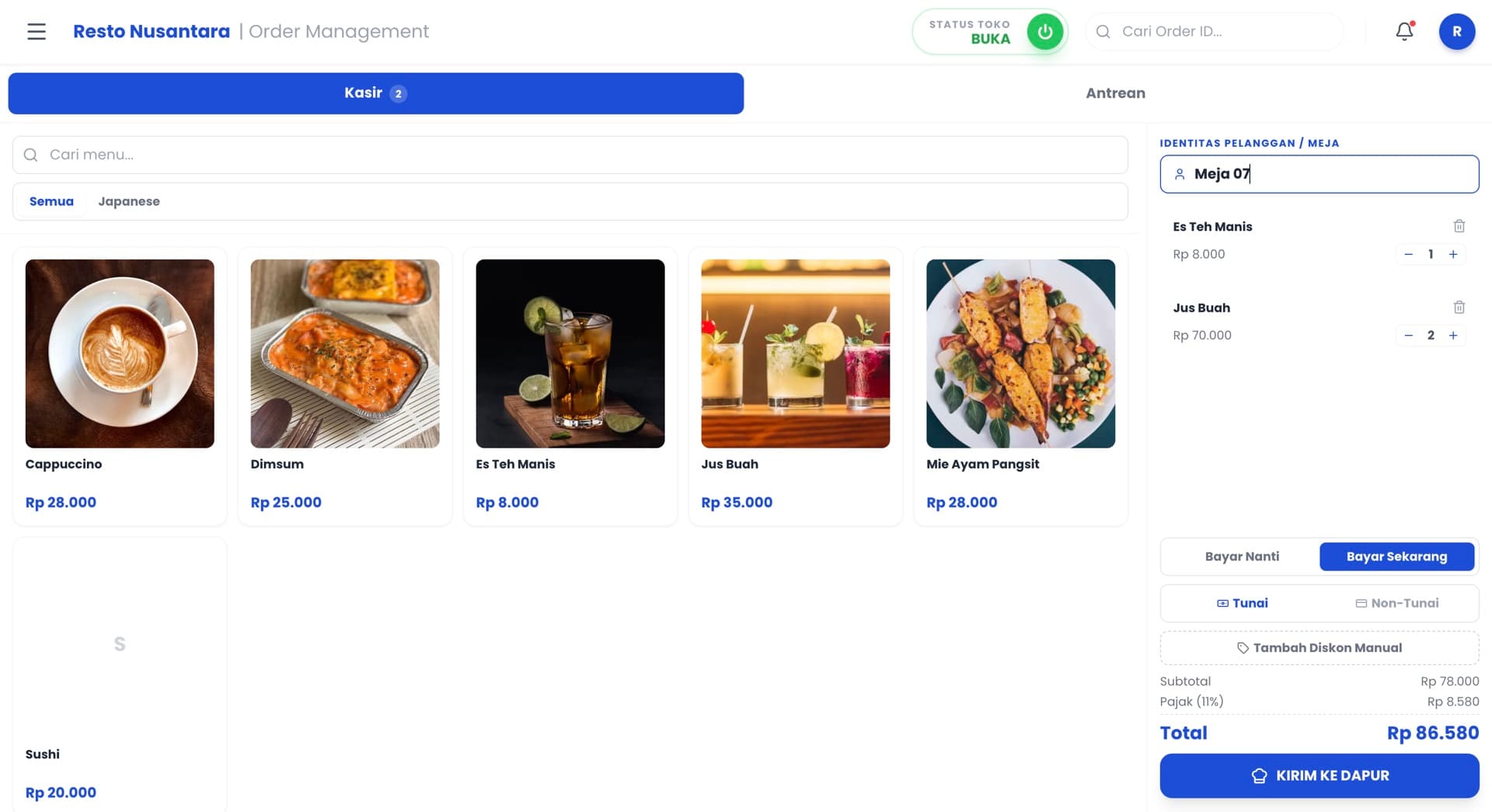 Screenshot of noPOS